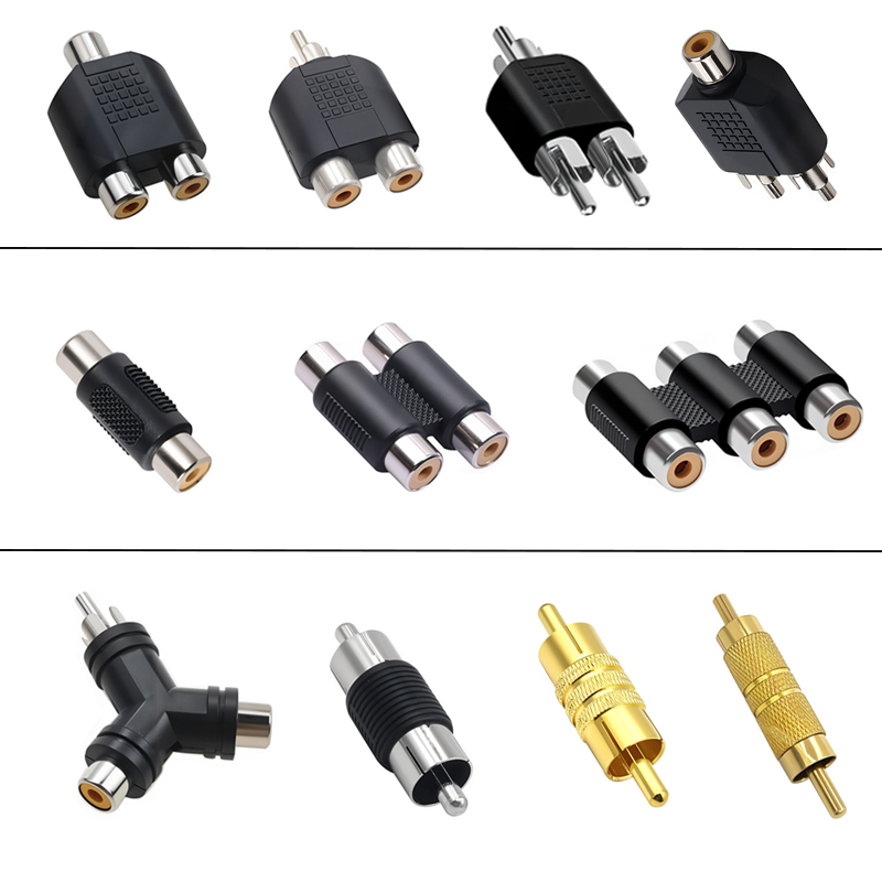 Audio Splitter Y - 5pcs RCA Jack Female To Male