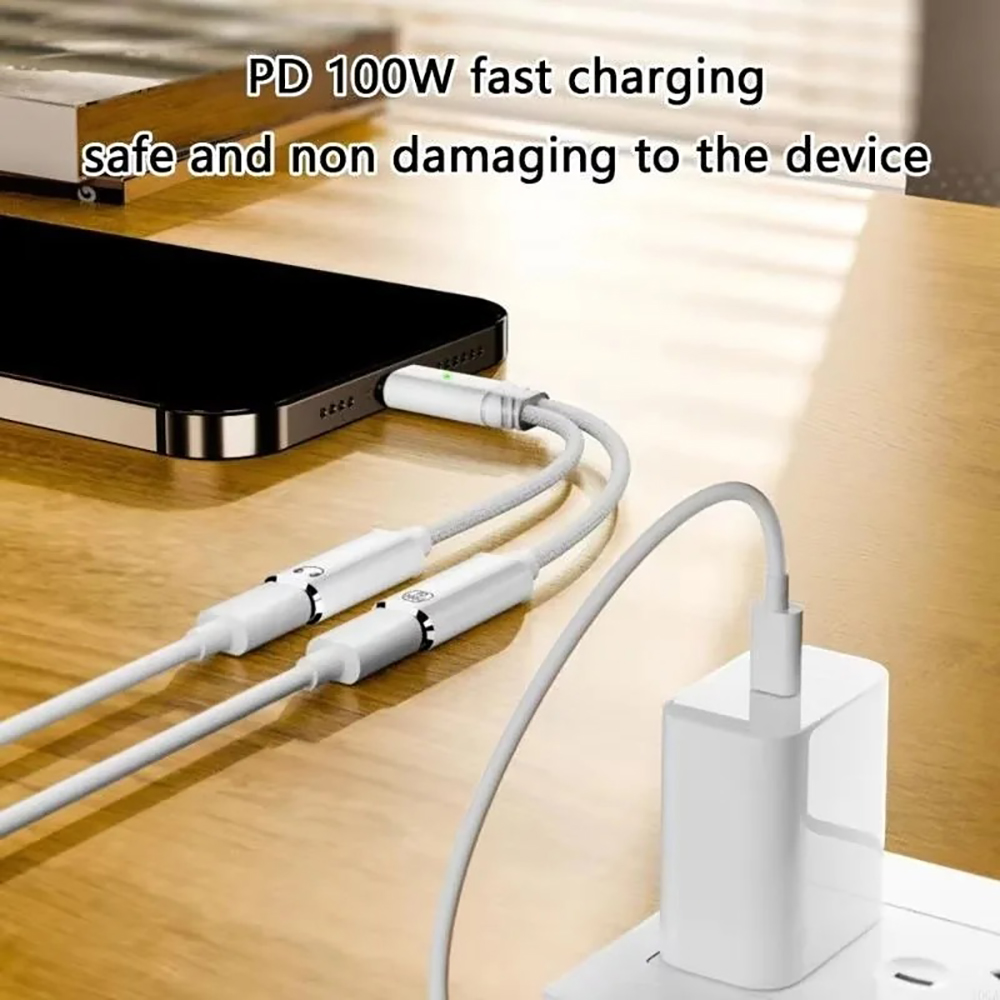 USB C Splitter 2 in 1 Headphon - Earphone Splitter Jack review and price