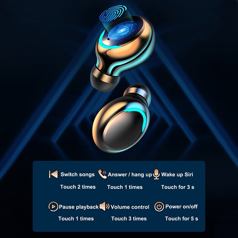 F9 Wireless Headphone TWS Blue - Wireless Earbuds Tws review and price