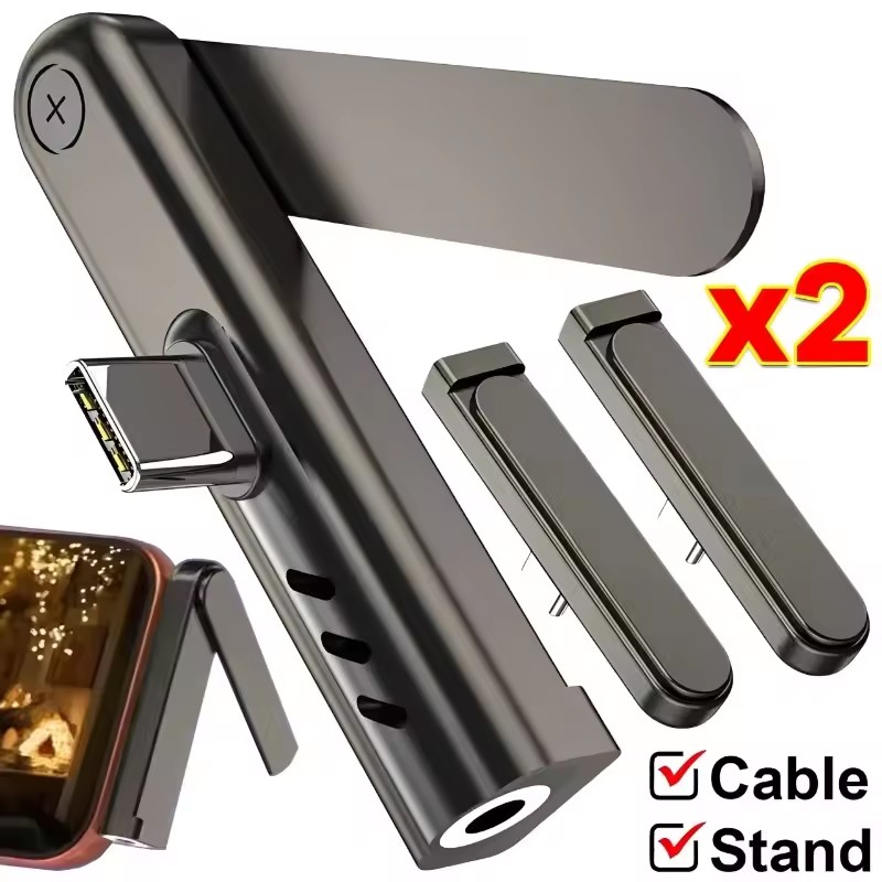 2/1PCS Portable USB C To 3.5mm - Headphone Stand Desk review and price
