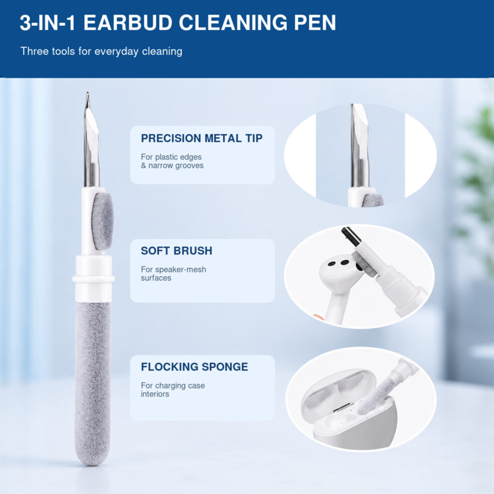 3-in-1 Earbud Cleaning Pen wit - Earbuds Charging Case review and price