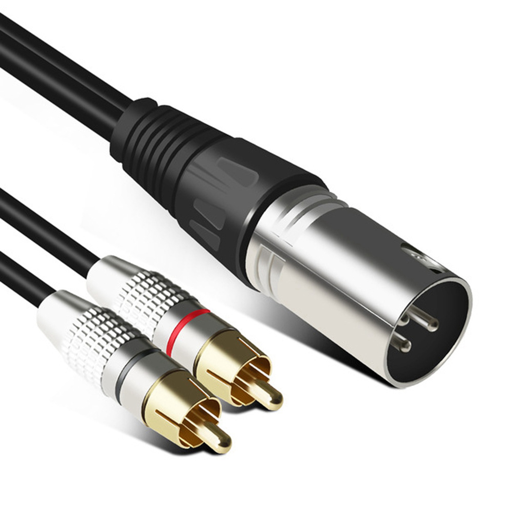 1 XLR Male to 2 RCA Male Plug  - Audio Splitter Y review and price
