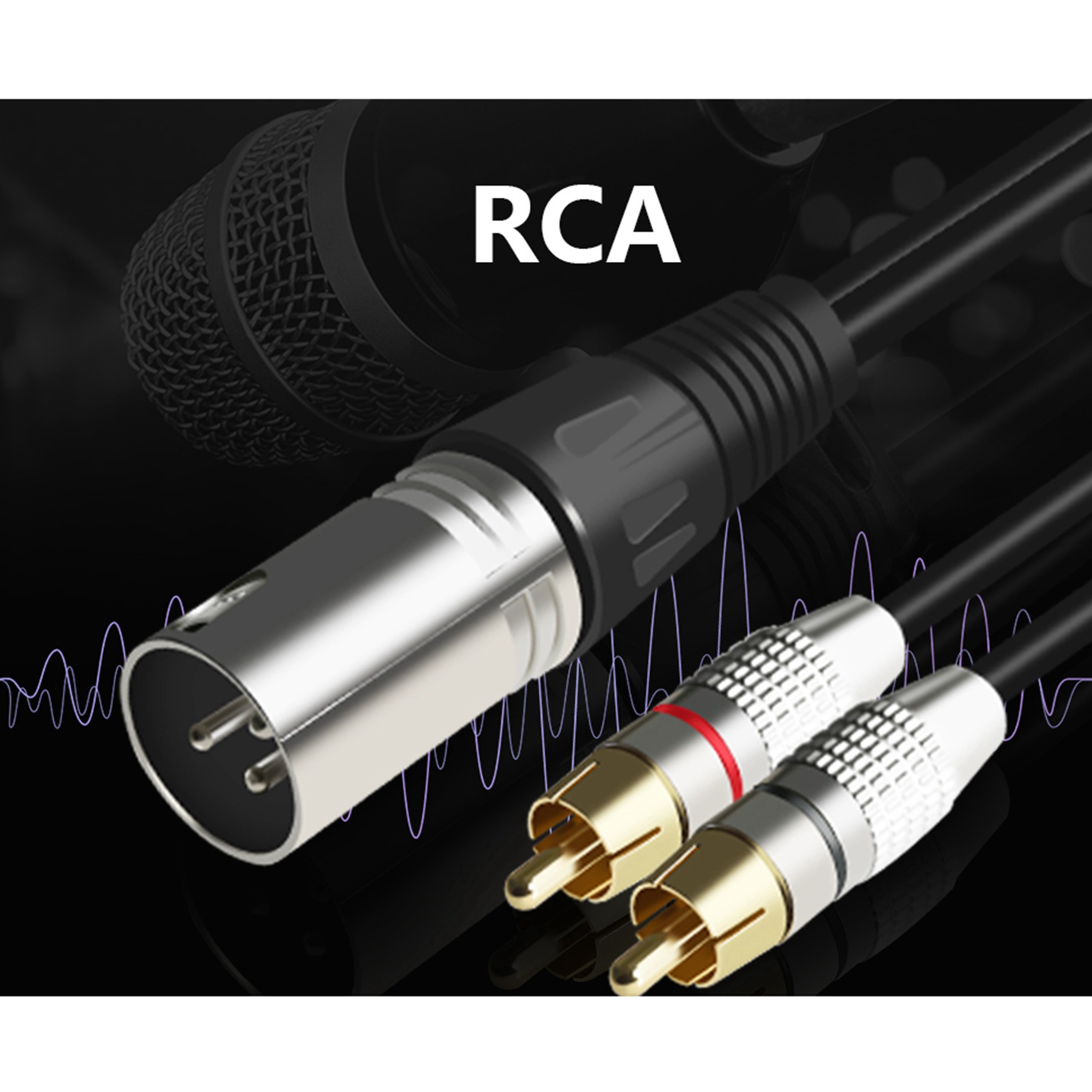 1 XLR Male to 2 RCA Male Plug  - Audio Splitter Y review and price