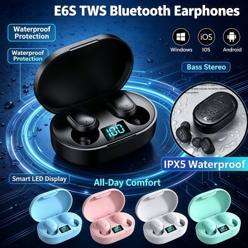 2026Hot-selling TWS E6S Fone B - Bluetooth Headset On Ear review and price
