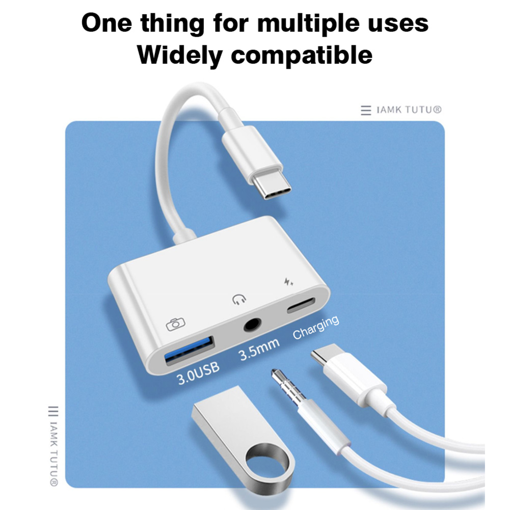 3 in 1 Type C to 3.5mm Jack Ea - Earphone Splitter Jack review and price