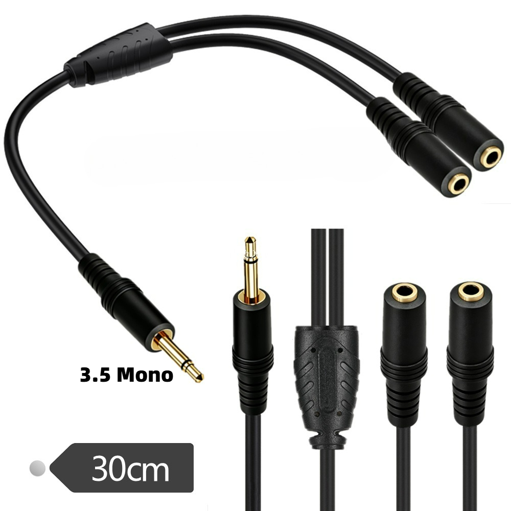 3.5mm TS Mono Male To Dual 3.5 - Earphone Splitter Jack review and price
